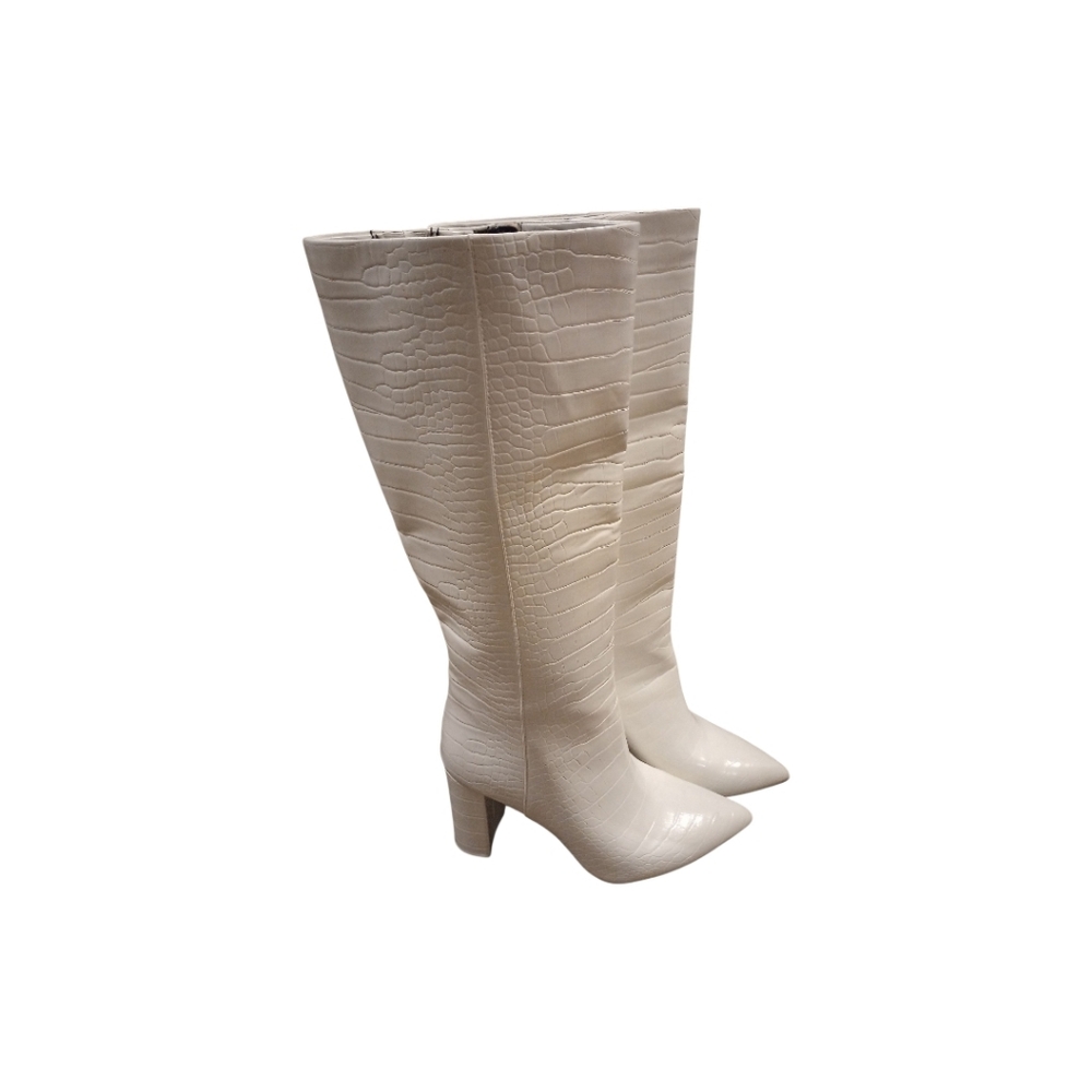 I.N.C.Concepts Elegant White Knee-High Boots With Chunky Heel, Size 8, NWOT - Picture 5 of 9